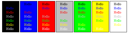 Font color combinations